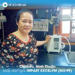 Chị Liễu, Ninh Thuận lắp máy lọc nước ion kiềm Impart EXCEL-FM (MX-99)