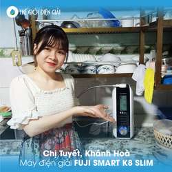 Chị Tuyết, Khánh Hòa lắp máy lọc nước ion kiềm Fuji Smart K8 Slim tốt cho sức khỏe