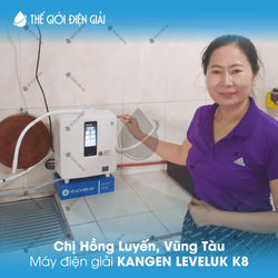 Chị Hồng Luyến, Vũng Tàu lắp máy điện giải Kangen LeveLuk K8 giàu Hydro tốt cho sức khỏe