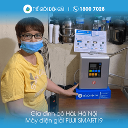 Cô Hải, Hà Nội, lắp máy lọc nước ion kiềm Fuji Smart i9