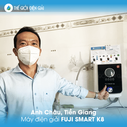 Anh Châu, Tiền Giang lắp máy lọc nước ion kiềm Fuji Smart K8 tốt sức khỏe