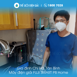 Gia đình chị Hà, Tân Bình, TP HCM lắp đặt máy lọc nước ion kiềm Fuji Smart P8 Home giàu hydro