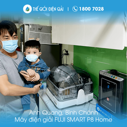 Anh Quang, Bình Chánh, TP HCM lắp máy điện giải ion kiềm Fuji Smart P8 Home chính hãng giàu Hydro