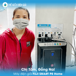 Chị Tâm, Đồng Nai mua máy lọc nước ion kiềm Fuji Smart P8 Home giàu Hydro