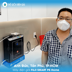 Anh Đức, Tân Phú, TP HCM mua máy lọc nước ion kiềm Fuji Smart P8 Home giàu Hydro