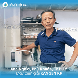 Anh Nghĩa, Phú Nhuận, TP HCM lắp máy điện giải Kangen LeveLuk K8