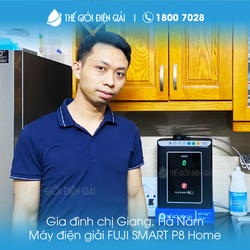 Gia đình chị Giang, Hà Nam lắp máy lọc nước ion kiềm Fuji Smart P8 Home chính hãng