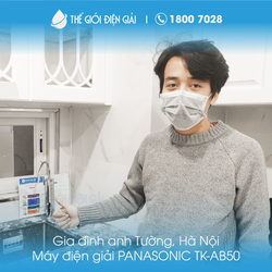 Gia đình anh Tường, Hà Nội lắp máy lọc nước ion kiềm Panasonic TK-AB50 chính hãng Nhật Bản