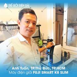 Anh Tuấn, TP.Thủ Đức, TP.HCM lắp máy lọc nước ion kiềm Fuji Smart K8 Slim