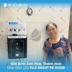 Gia đình anh Hòa, Thanh Hóa lắp đặt máy lọc nước ion kiềm Fuji Smart P8 Home