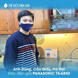 Anh Dũng, Q.Cầu Giấy, Hà Nội lắp máy lọc nước ion kiềm Panasonic TK-AB50 tốt cho sức khỏe
