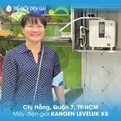 Chị Hằng, Q.7, Tp.HCM lắp máy lọc nước ion kiềm Kangen - Enagic LeveLuk K8 Nhật Bản  chính hãng