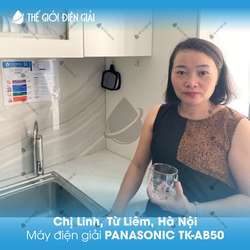 Chị Linh, Từ Liêm, Hà Nội lắp máy lọc nước ion kiềm Panasonic TK-AB50