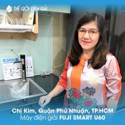Chị Kim, Quận Phú Nhuận, Tp.HCM lắp máy lọc nước ion kiềm Fuji Smart U60