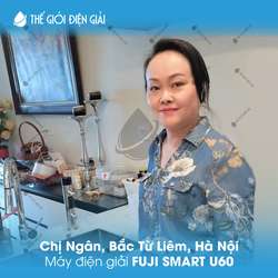 Chị Ngân, Bắc Từ Liêm, Hà Nội lắp máy lọc nước ion kiềm Fuji Smart U60
