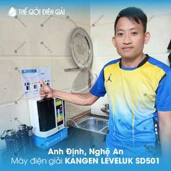 Anh Định, Nghệ An lắp đặt máy lọc nước ion kiềm Kangen Leveluk SD501