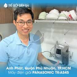 Anh Phát, Quận Phú Nhuận, TP.HCM lắp máy lọc nước ion kiềm Panasonic TK-AS45 Nhật Bản