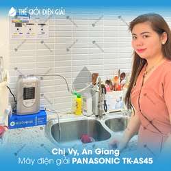 Chị Vy, An Giang, TP.HCM lắp máy lọc nước ion kiềm Panasonic TK-AS45 Nhật Bản