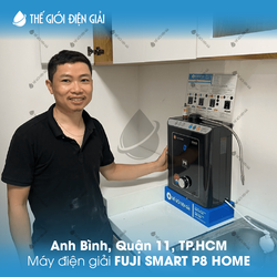 Anh Bình, Quận 11, TP.HCM lắp đặt máy lọc nước ion kiềm Fuji Smart P8 Home