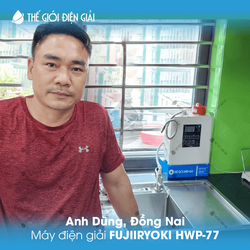 Anh Dũng, Đồng Nai lắp đặt máy lọc nước ion kiềm Fujiiryoki HWP-77