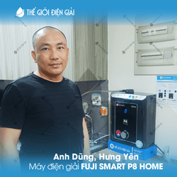Anh Dũng, Hưng Yên lắp đặt máy lọc nước ion kiềm Fuji Smart P8 Home