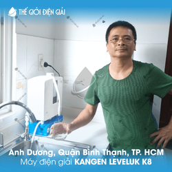 Anh Dương, Quận Bình Thạnh, TP.HCM lắp đặt máy lọc nước ion kiềm Kangen Levelux K8