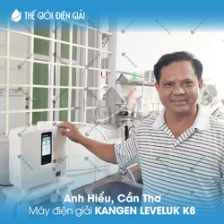 Anh Hiểu, Cần Thơ lắp đặt máy lọc nước ion kiềm Kangen LeveLuk K8