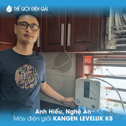 Anh Hiếu, Nghệ An lắp đặt máy lọc nước ion kiềm Kangen Levelux K8