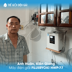 Anh Huân, Kiên Giang lắp đặt máy lọc nước ion kiềm Fujiiryoki HWP-77