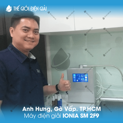 Anh Hùng, Gò Vấp, TP.HCM lắp đặt máy lọc nước ion kiềm Ionia SM 2F9