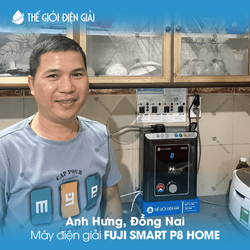 Anh Hưng, Đồng Nai lắp đặt máy lọc nước ion kiềm Fuji Smart P8 Home