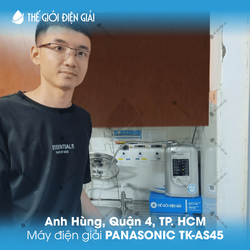 Anh Hùng, Quận 4, TP.HCM lắp đặt máy lọc nước ion kiềm Panasonic TK-AS45