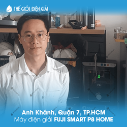 Anh Khánh, Quận 7, TP.HCM lắp đặt máy lọc nước ion kiềm Fuji Smart P8 Home
