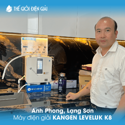 Anh Phong, Lạng Sơn lắp đặt máy lọc nước ion kiềm Kangen Levelux K8