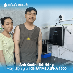 Gia đình anh Quân, Đà Nẵng lắp đặt máy lọc nước ion kiềm IonFarms Alpha-1700