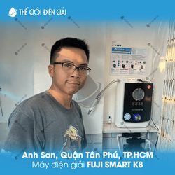 Anh Sơn, Quận Tân Phú, TP.HCM lắp đặt máy lọc nước ion kiềm Fuji Smart K8