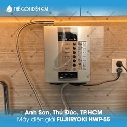 Anh Sơn, Thủ Đức, TP.HCM lắp máy lọc nước ion kiềm Fujiiryoki HWP-55 Nhật Bản