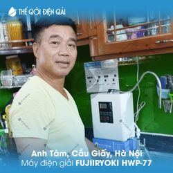 Anh Tâm, Quận Cầu Giấy, Hà Nội lắp đặt máy lọc nước ion kiềm Fujiiryoki HWP-77