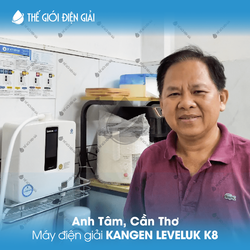 Anh Tâm, Cần Thơ lắp đặt máy lọc nước ion kiềm Kangen LeveLuk K8