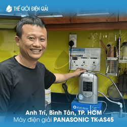 Anh Trí, Quận Bình Tân, TP.HCM lắp đặt máy lọc nước ion kiềm Panasonic TK-AS45