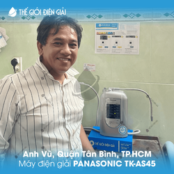 Anh Vũ, Quận Tân Bình, TP.HCM lắp đặt máy lọc nước ion kiềm Panasonic TK-AS45