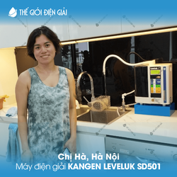 Chị Hà, Hà Nội lắp đặt máy lọc nước ion kiềm Kangen LeveLuk SD501