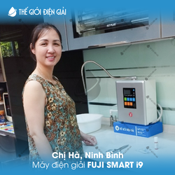 Chị Hà, Ninh Bình lắp đặt máy lọc nước ion kiềm Fuji Smart i9