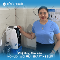 Chị Huy, Phú Yên lắp đặt máy lọc nước ion kiềm Fuji Smart K8 Slim