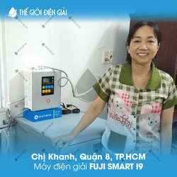 Chị Khanh, Quận 8, TP.HCM lắp máy lọc nước iON kiềm Fuji Smart i9