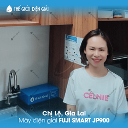 Chị Lệ, Gia Lai lắp đặt máy lọc nước ion kiềm Fuji Smart JP900