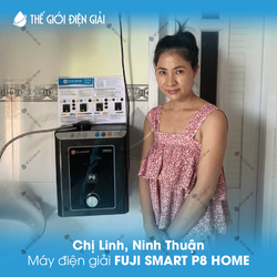 Chị Linh, Ninh Thuận lắp máy lọc nước iON kiềm Fuji Smart P8 Home