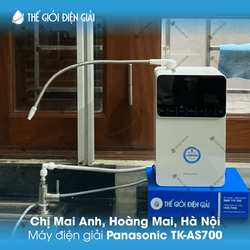 Chị Mai Anh, Hoàng Mai, Hà Nội lắp đặt máy lọc nước ion kiềm Panasonic TK-AS700