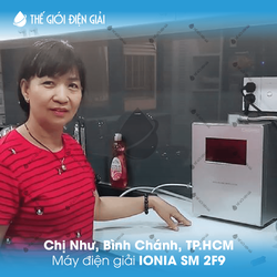 Chị Như Bình Chánh, TP.HCM lắp đặt máy lọc nước ion kiềm Ionia SM 2F9
