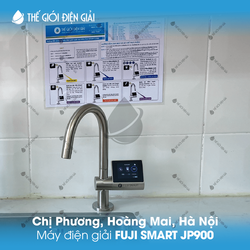 Chị Phương, Hoàng Mai, Hà Nội lắp đặt máy lọc nước ion kiềm Fuji Smart JP900